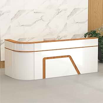 引き下げ間近！『受付カウンター』木製　鍵つき　美容室やサロン受付に最適。送料込み 楽天市場】受付カウンター 鍵付き 配線穴付き 角丸 オフィス受付